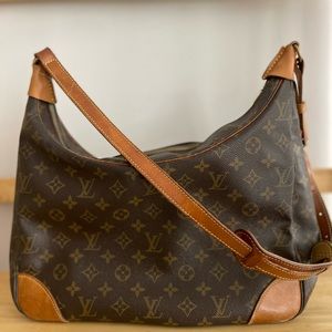 Louis Vuitton Monogram Boulogne Zip Hobo Shoulder Bag